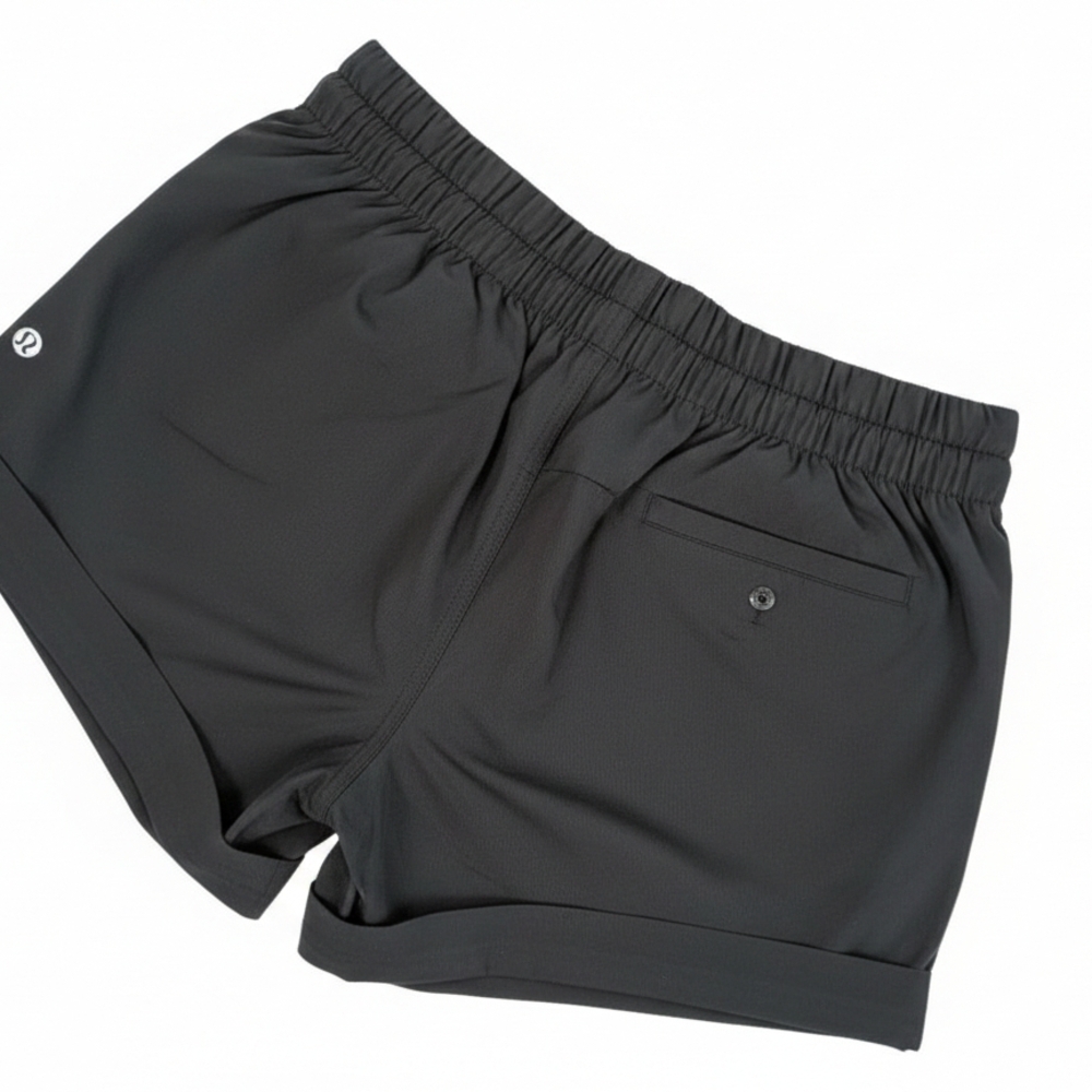 Lululemon Stroll at Sundown Shorts Size 4 Black High-Rise Athletic Casual Hiking - Picture 2 of 8